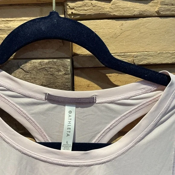 Light Pink Athleta Long Tank Top Size Large - Picture 2 of 4